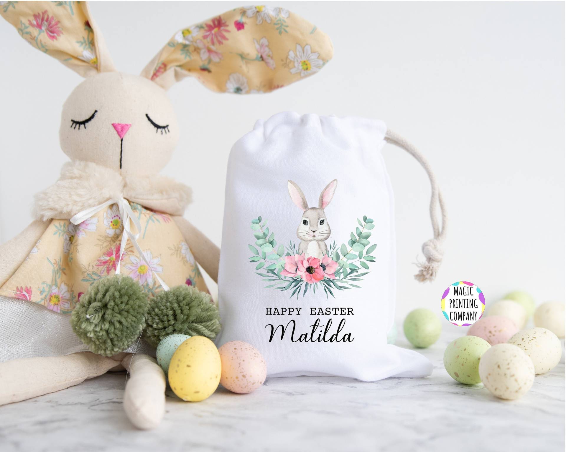 Personalisierte Ostern Geschenktasche Hase Küken Tasche 1.ostergeschenk Frühling, Eiersuche Baby Shower, Osterdekoration Freund Buch Aktivität von magicprintingcompany