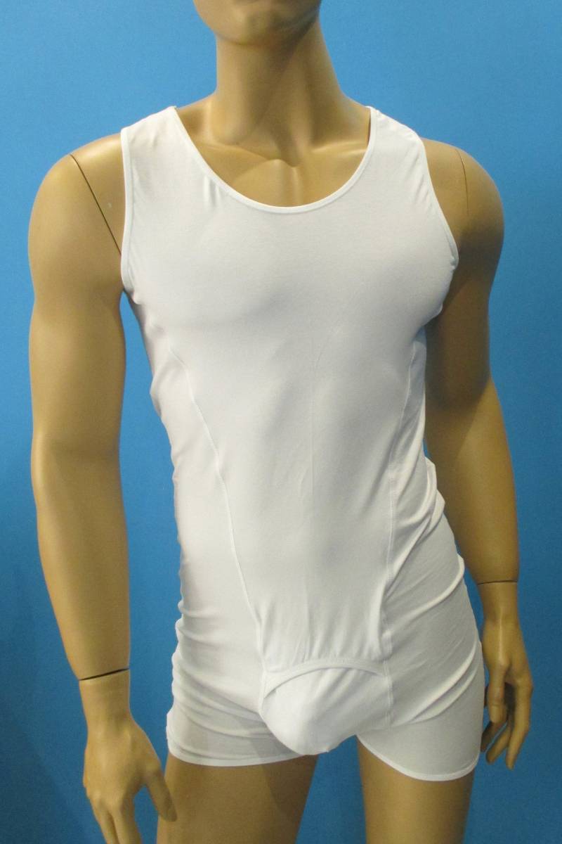 Ärmelloser Bodysuit Für Herren Baumwolle Lycra Union Suit Unterwäsche von magneti