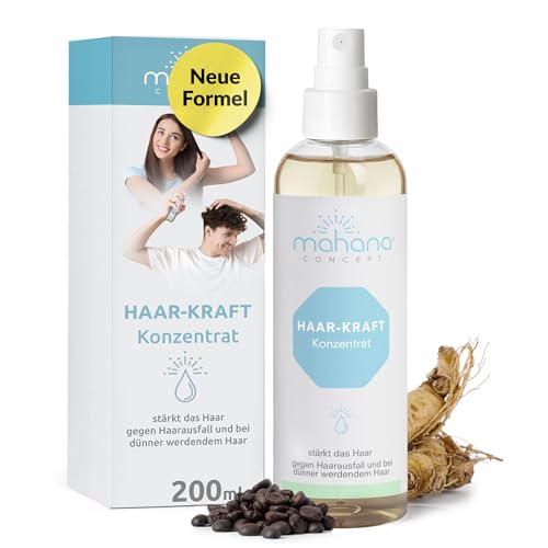 mahana concept Haar-Kraft Konzentrat gegen Haarausfall – Stärkt Haarwachstum & Haarwurzeln – Natürliches Kopfhaut-Tonikum mit Koffein & Pflanzenextrakten, Biotin – Haarserum für Frauen & Männer 200 ml von mahana concept