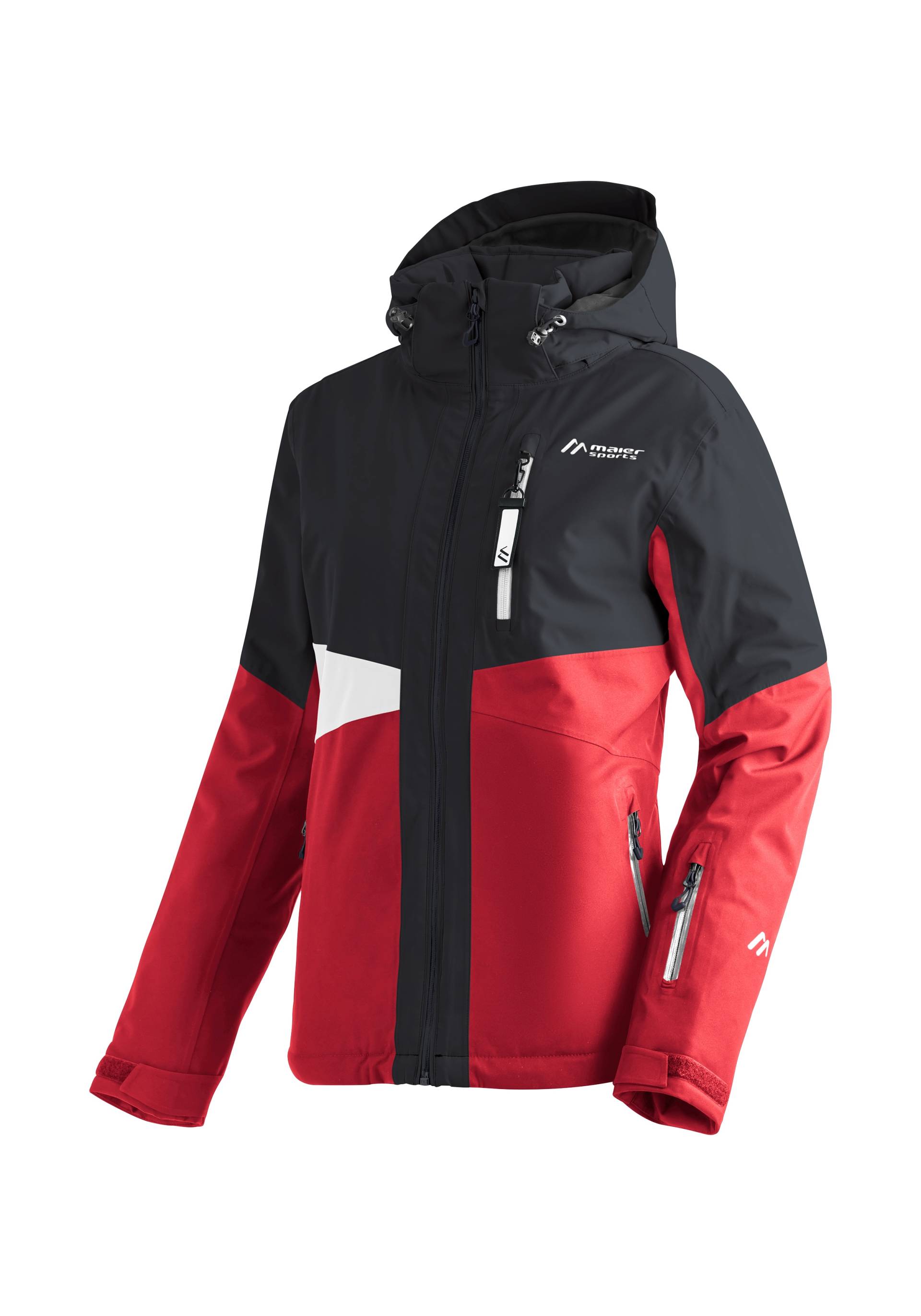 Damen Winterjacke, wind/wasserdicht, 3 RV-Taschen und Kapuze von maier sports