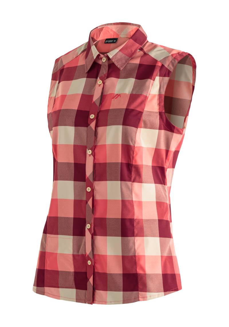 Maier Sports Funktionsbluse "Sana sleeveless" ärmellose Damen Bluse, atmungsaktive Karobluse von maier sports