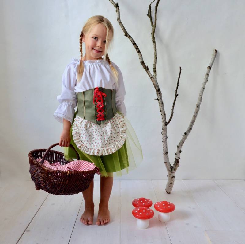 Dirndl, Oktoberfest, Rotkäppchen, Kinderdirndl, Kinderkleid, Mädchenkleid, Halloween, Kinderkostüm, Halloweenkostüm Dirndl, Oktoberfest, Rotkäppchen, Kinderdirndl, Kinderkleid, Mädchenkleid, Halloween, Kinderkostüm, Halloweenkostüm von maiiberlin