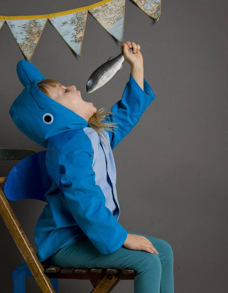 Einzelteile Zum Delfin Kostüm, Kostümjacke, Fisch, Wal, Blauwal, Hai, Halloweenkostüm, Kinderkostüm, Verkleidung, Halloween von maiiberlin