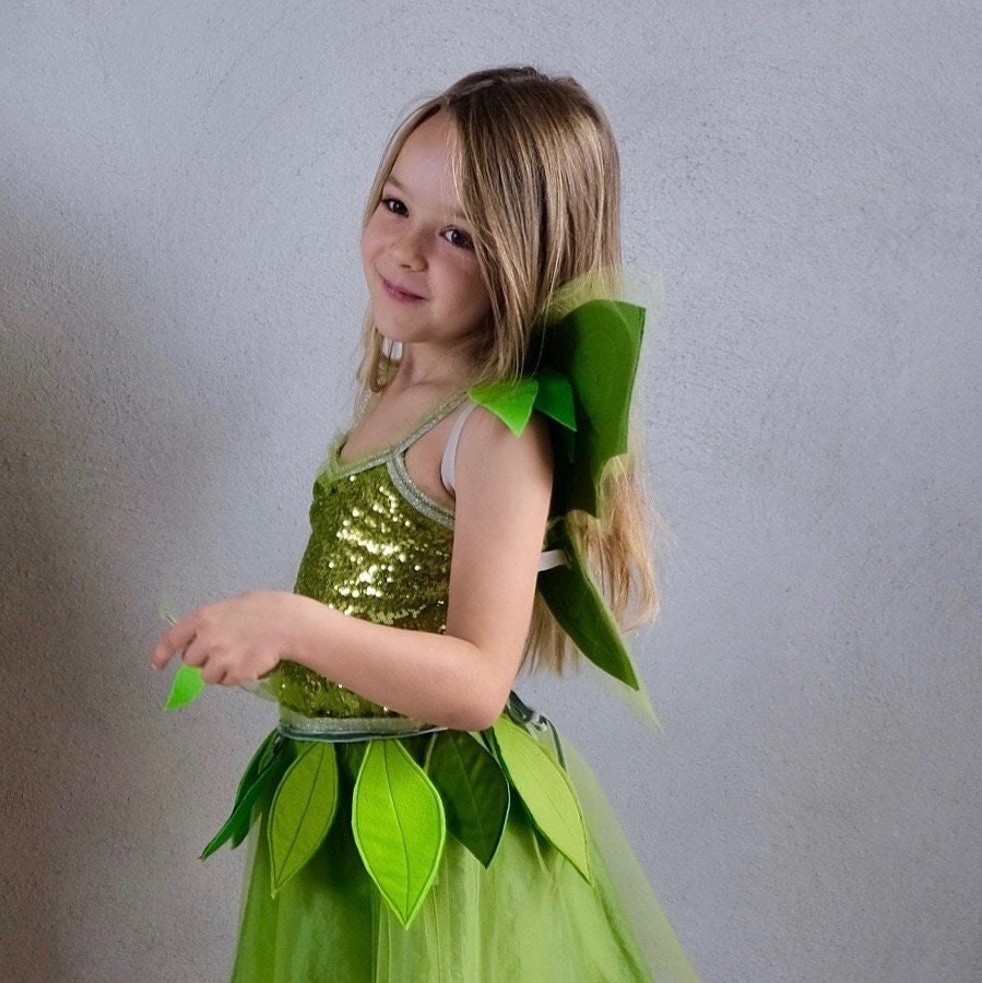 Einzelteile Zur Tinkerbell, Kleid, Kinderkostüm, Kostüm, Fee, Faschingskostüm, Halloween, Bookday, Worldbookday, Prinzessin, Ballett von maiiberlin