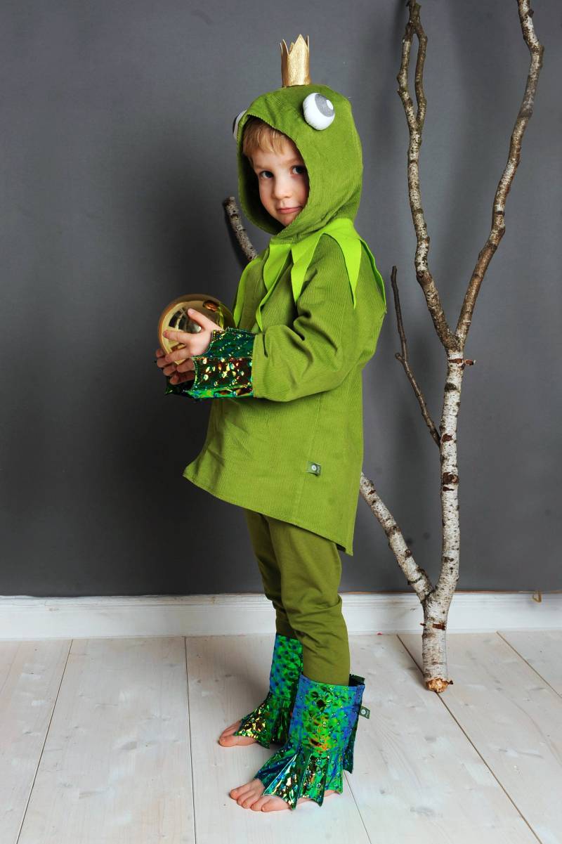 Frosch, Einzelteile Zum Froschkostüm, Froschkönig, Kinderkostüm, Halloweenkostüm, Halloween, Prinz, Karneval, Faschingskostüm von maiiberlin