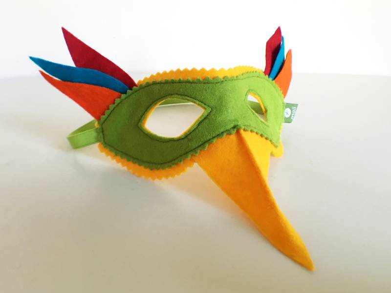 Maske Vogel Einzelteile Zum Paradiesvogel, Leggins, Papagei, Papageno, Kakadu, Halloween, Halloweenkostüm, Papageienkostüm Vogel, Vogelmaske von maiiberlin