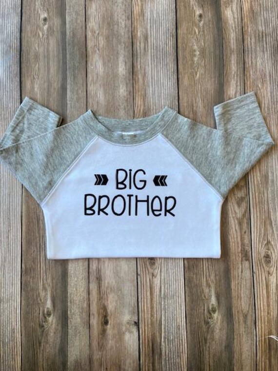 Big Brother Shirt Großer Bruder Kleiner Raglan Schwarz Und Weiß Schwangerschaftsansage Geschwistershirts Groß von mailiadesigns