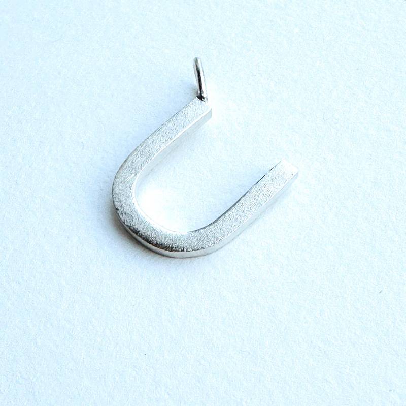 Buchstabe U Anhänger Monogramm Sterling Silber Halskette von maimaiandco