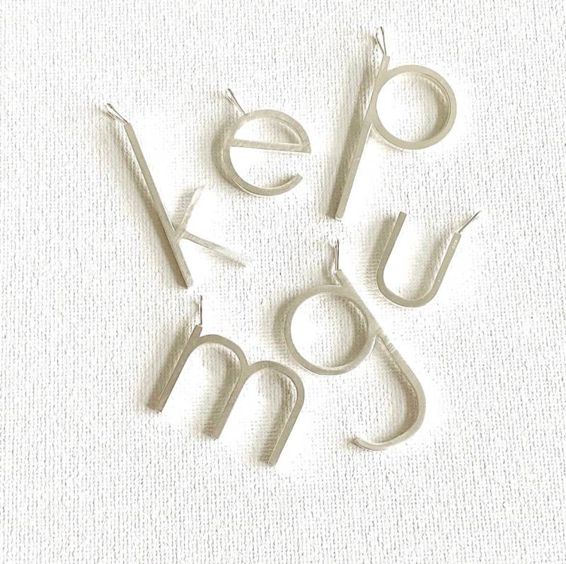 Initial-Anhänger Großes Schlankes Monogramm Aus 925Er Silber von maimaiandco