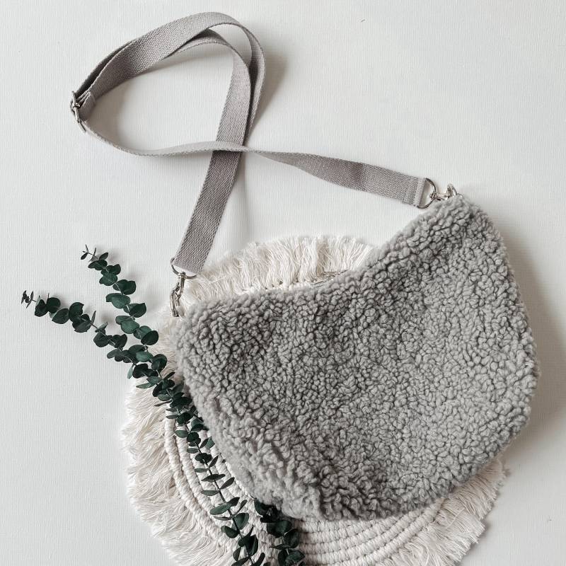 Umhängetasche Teddy | Hobo Tasche Halfmoon Bag Handtasche Boho Skandi von maimoiselle