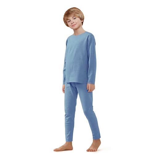 Maisite Thermounterwäsche Kinder Set - unisex nahtlose Funktionsunterwäsche mit langärmligem Oberteil & Unterhose für 3 bis 10 Jahre Alt von maisite