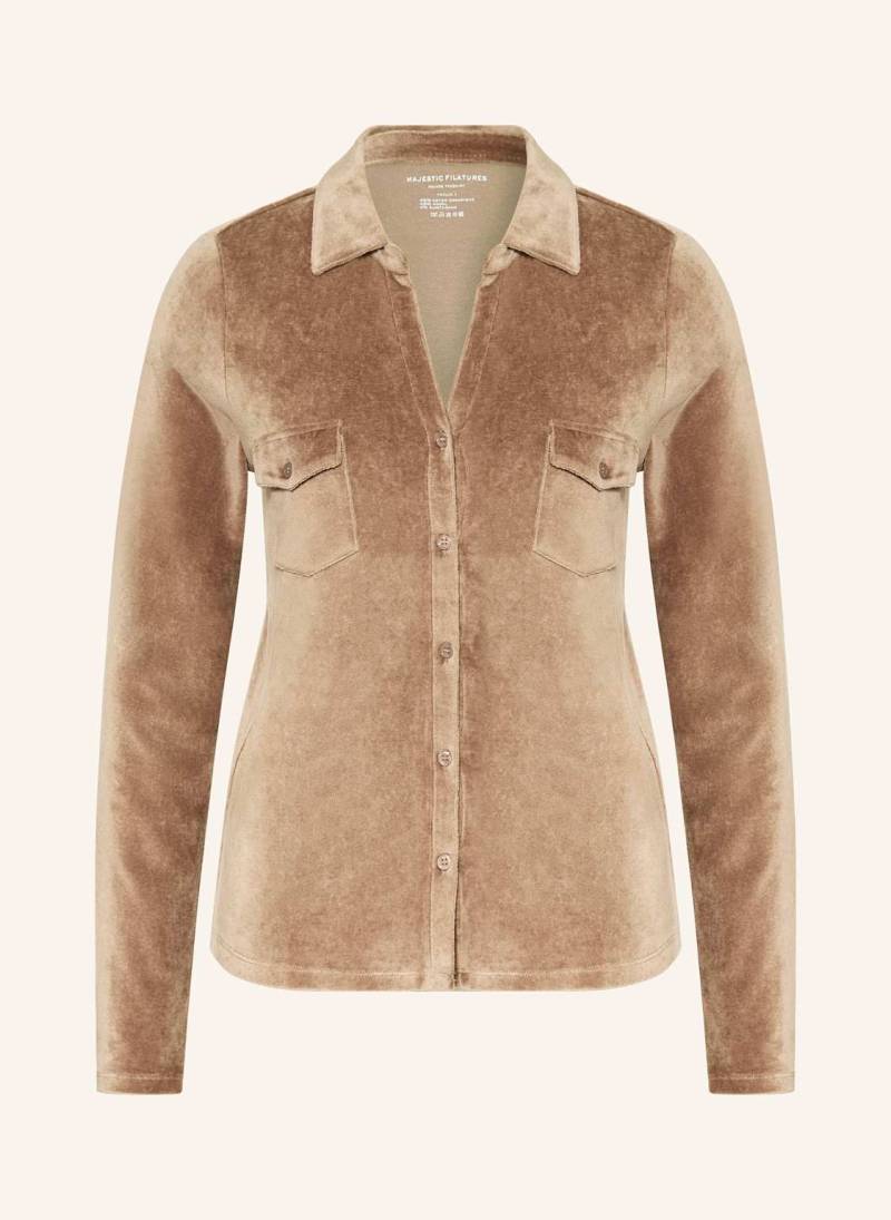Majestic Filatures Frottee-Hemdbluse braun von majestic filatures