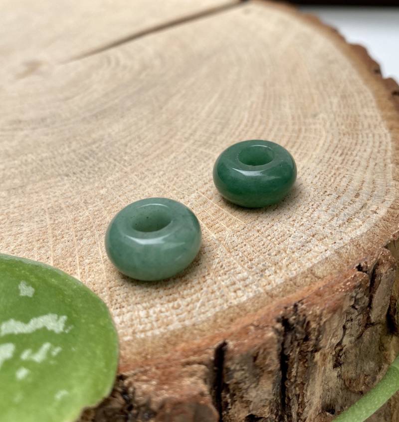 2 Edelstein Dreadperlen "Grüner Aventurin" Dreadbead/Dreadlock Rasta Großlochperle 2 Edelstein Dreadperlen "Grüner Aventurin" Dreadbead/Dreadlock Rasta Großlochperle von majotaDreadschmuck
