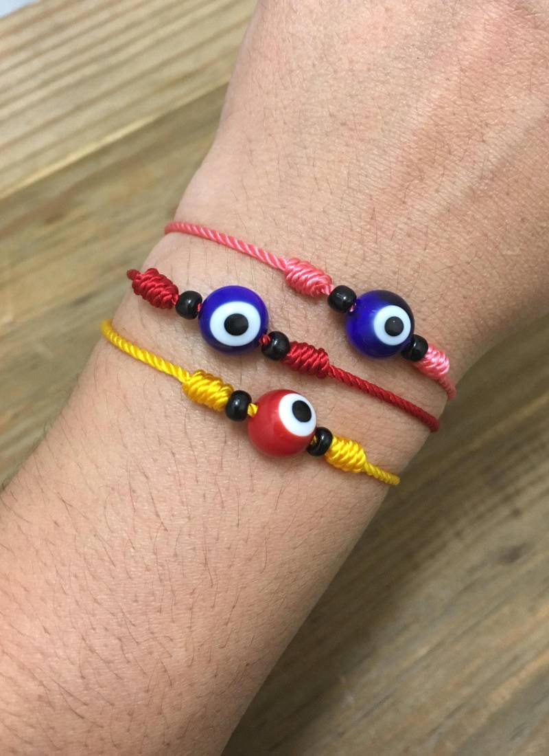 Böses Auge Armband. Knoten Schützendes Wähle Deine Farbe. Rotes Mal De Ojo Armband Böses Auge Armband. Knoten Schützendes Wähle Deine Farbe. Rotes Mal De Ojo Armband von makbeads