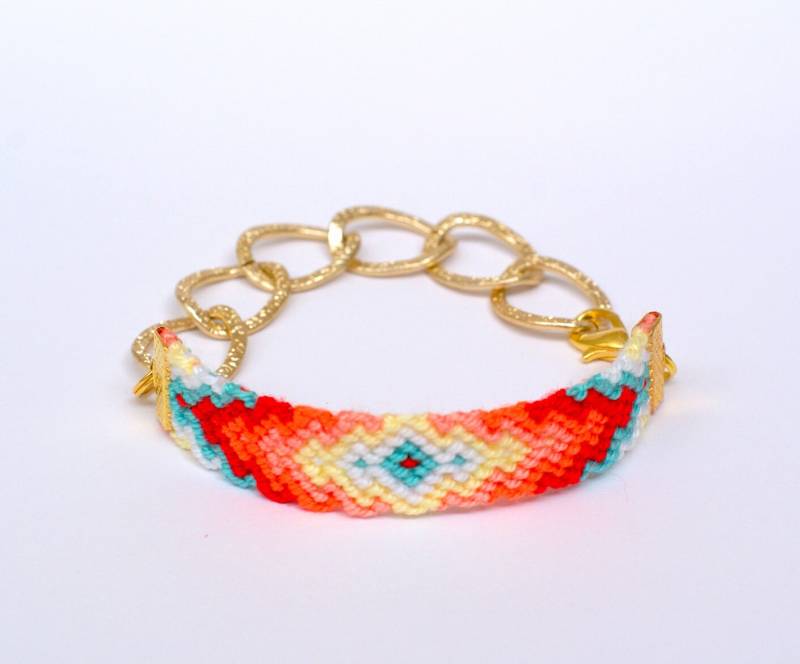 Chunky Chain Freundschafts Armband. Aztek von makunaima