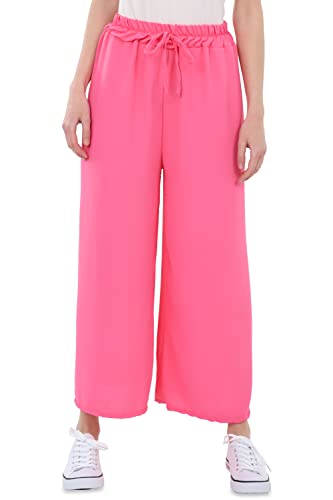 Malito - Damen Culotte Hose - Palazzohose für den Sommer - OneSize Sommerhose für Strand & Alltag - Trendige Marlenehose 2305 (Größe: 34-42 rosa) von malito more than fashion