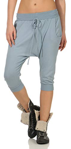Malito - Damen Haremshose - Kurze lässige Boyfriend Hose - Jogginghose in Unifarben für Sport & Freizeit - Pants 20026 OneSize (hellblau) von malito more than fashion