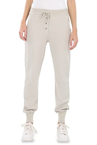 Malito - Damen Jogginghose im Classic Look - Sporthose in Unifarben - Baggy zum Tanzen - Sweatpants - Trainingshose 8021-G (beige L) von malito more than fashion