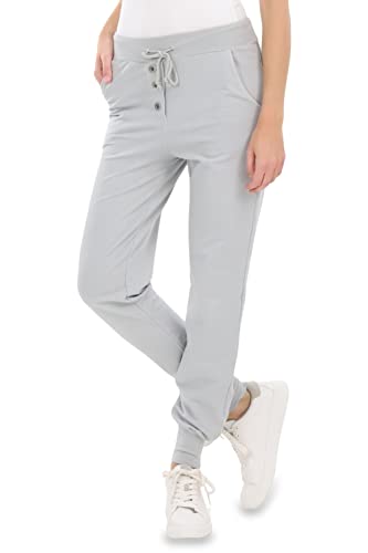 Malito - Damen Jogginghose im Classic Look - Sporthose in Unifarben - Baggy zum Tanzen - Sweatpants - Trainingshose 8021-G (hellgrau L) von malito more than fashion