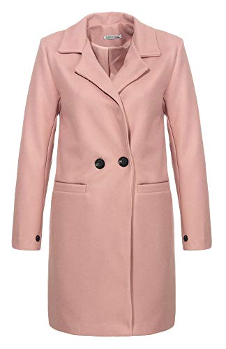 malito Damen Kurzmantel | edle Jacke mit Knöpfen | schicke Übergangjacke | Jacke mit Taschen 19691 (rosa, XL) von malito more than fashion