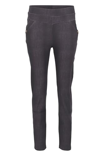 Malito - Damen Leggings - unifarbene Basic Sporthose - Denim Jeggings in Jeans-Optik - Elegante Freizeithose Z046 - (Jeans-Schwarz XXL) von malito more than fashion