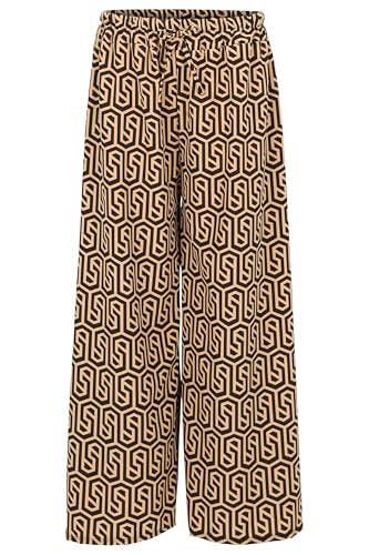 Malito - Damen Marlenehose im Animal Print - weich fließende Culottehose - lockere Sommerhose - Trendige Freizeithose 2306 - (Retro Fango) von malito more than fashion