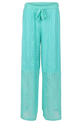 Malito - Damen Spitzenhose Plussize - weich fließende Sommer Strandhose - Lange Elegante Curvy Hose - feminin festlich OneSize 20635 - (Mint) von malito more than fashion