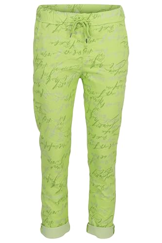 Malito - Damen Sweatpants - Sommerhose aus Baumwollmix - leichte Freizeithose - Jogpants Unifarben/Pop Art SP500 - (Apfelgrün) von malito more than fashion