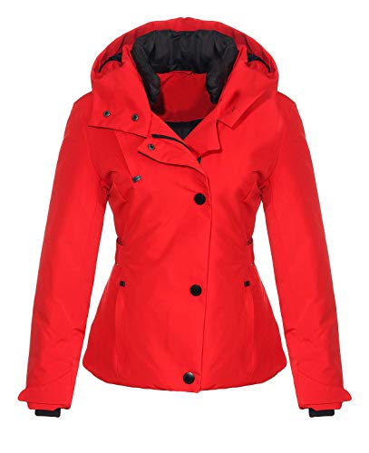 Malito Damen Winterjacke mit Kapuze | gefütterte Kurzjacke | figurbetonte Jacke - Steppjacke JF1846 (rot, S) von malito more than fashion