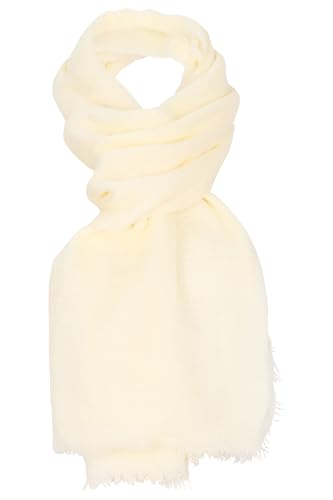 malito - Damen Modeschal aus Viskose - leichter Schal Unifarben - dünnes Halstuch - weich & atmungsaktiv S604 - (Creme) von malito more than fashion