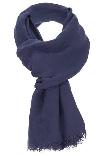 malito - Damen Modeschal aus Viskose - leichter Schal Unifarben - dünnes Halstuch - weich & atmungsaktiv S604 - (Dunkelblau) von malito more than fashion