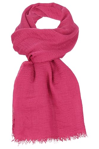 malito - Damen Modeschal aus Viskose - leichter Schal Unifarben - dünnes Halstuch - weich & atmungsaktiv S604 - (Helle Beere) von malito more than fashion