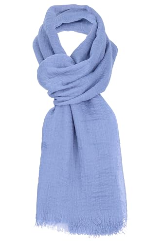 malito - Damen Modeschal aus Viskose - leichter Schal Unifarben - dünnes Halstuch - weich & atmungsaktiv S604 - (Jeansblau) von malito more than fashion