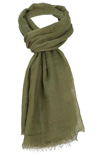 malito - Damen Modeschal aus Viskose - leichter Schal Unifarben - dünnes Halstuch - weich & atmungsaktiv S604 - (Oliv) von malito more than fashion