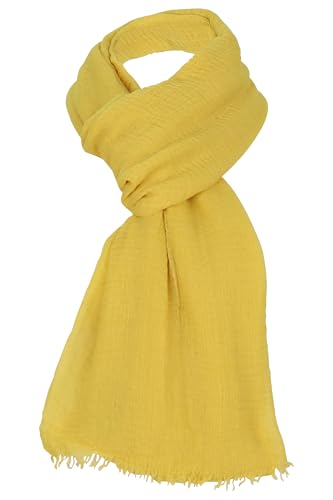 malito - Damen Modeschal aus Viskose - leichter Schal Unifarben - dünnes Halstuch - weich & atmungsaktiv S604 - (Senfgelb) von malito more than fashion