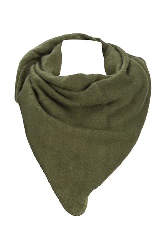 malito - Damen Modeschal - weicher Dreiecksschal Unifarben & Leo Print - langer flauschiger XXL Winterschal S601 - (Oliv) von malito more than fashion