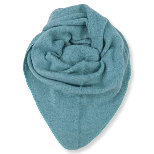 malito - Damen Modeschal - weicher Dreiecksschal Unifarben & Leo Print - langer flauschiger XXL Winterschal S601 - (Jade) von malito more than fashion