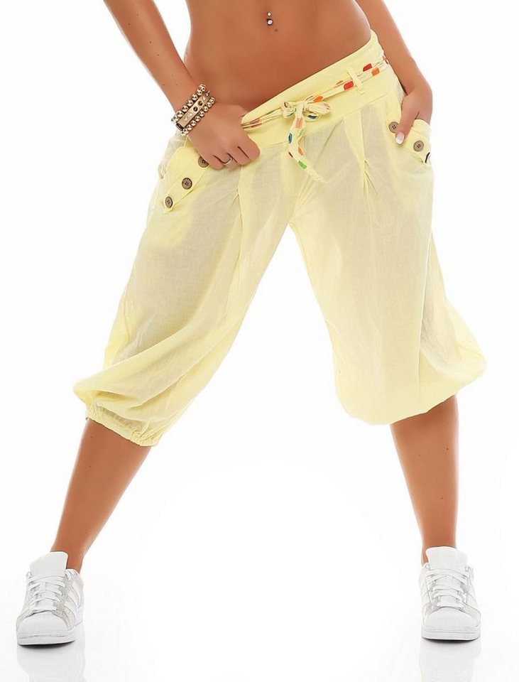 malito more than fashion Caprihose 3416 Pumphose in Unifarben Einheitsgröße von malito more than fashion