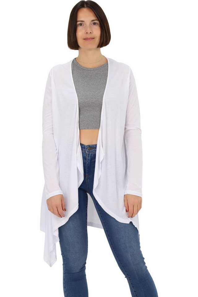 malito more than fashion Cardigan 806 assymetrisches langarm Basic Jäckchen von malito more than fashion