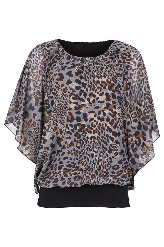 malito more than fashion Chiffonbluse 6296 Bluse im Fledermaus Look Einheitsgröße von malito more than fashion