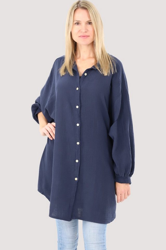 malito more than fashion Hemdbluse 20914 weicher Musselinstoff - Einheitsgröße von malito more than fashion