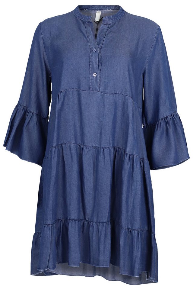 malito more than fashion Jeanskleid 2308 hautfreundliches Kleid in Jeans-Optik von malito more than fashion