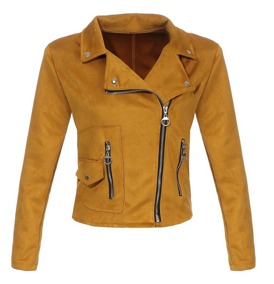 malito more than fashion Lederimitatjacke 19617 Bikerjacke Slim Fit mit Reversekragen von malito more than fashion