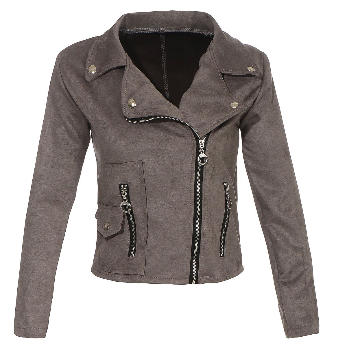 malito more than fashion Lederimitatjacke 19617 Bikerjacke Slim Fit mit Reversekragen von malito more than fashion