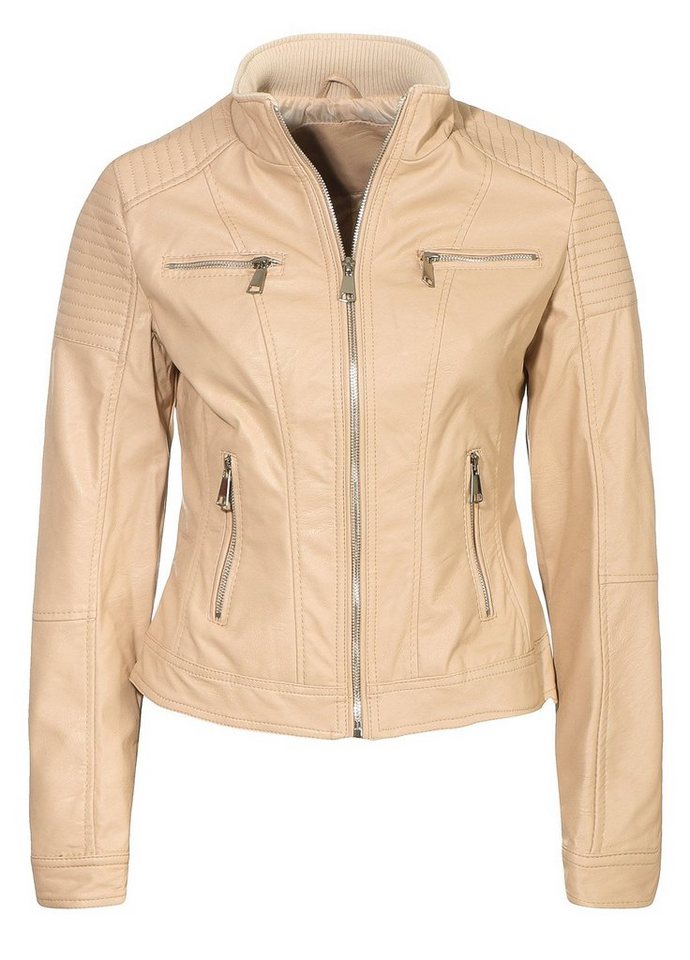 malito more than fashion Lederimitatjacke 5179 Bikerjacke kurz geschnitten Slim Fit von malito more than fashion