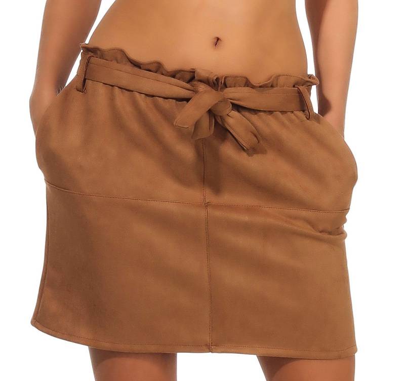 malito more than fashion Minirock 18196 kurzer Rock in Velours Optik von malito more than fashion