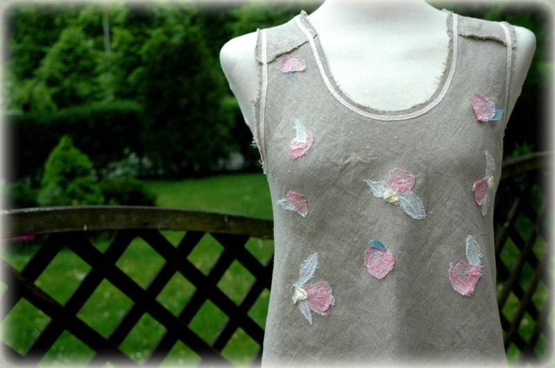 Leinen Kleid - Eco Friendly Natural Fantasy Frauen Kleider Kleine Größe von malowanelnem