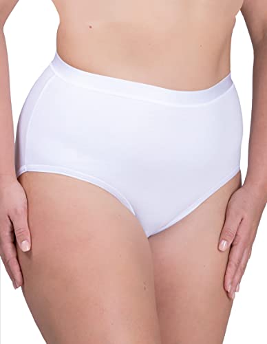 maluuna Damen Hüft-Slips Unterhose in Übergröße XL-5XL, 3er Pack, Farbe:weiß, Größe:48-50 von maluuna