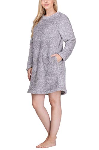 maluuna Damen Kuschelkleid aus super weichem Fleece, Farbe:Offwhite/braun, Größe:L maluuna Damen Kuschelkleid aus super weichem Fleece, Farbe:Offwhite/braun, Größe:L von maluuna