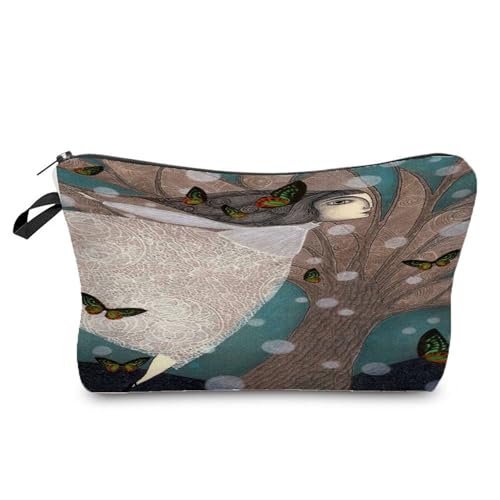 Kosmetiktasche Abstrakte Kunst Schminktasche Tragbare Reise Kosmetiktasche Set,Klein Niedliche Vielseitige Geldbörse Klein, Kosmetiktasche Damen,Reißverschlusstasche Kosmetik Tasche von malxlaw